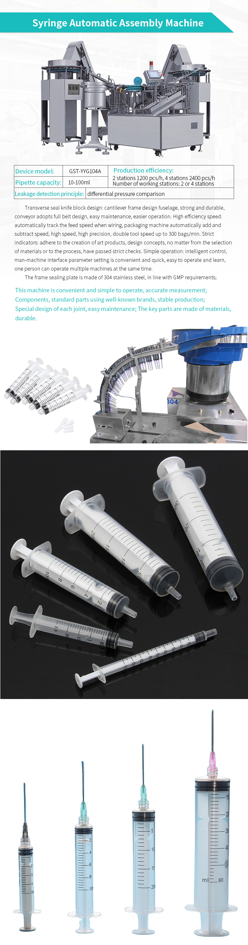 Automatic Assembly Machine-Full Computerized Syringe Automatic Assembly Machine