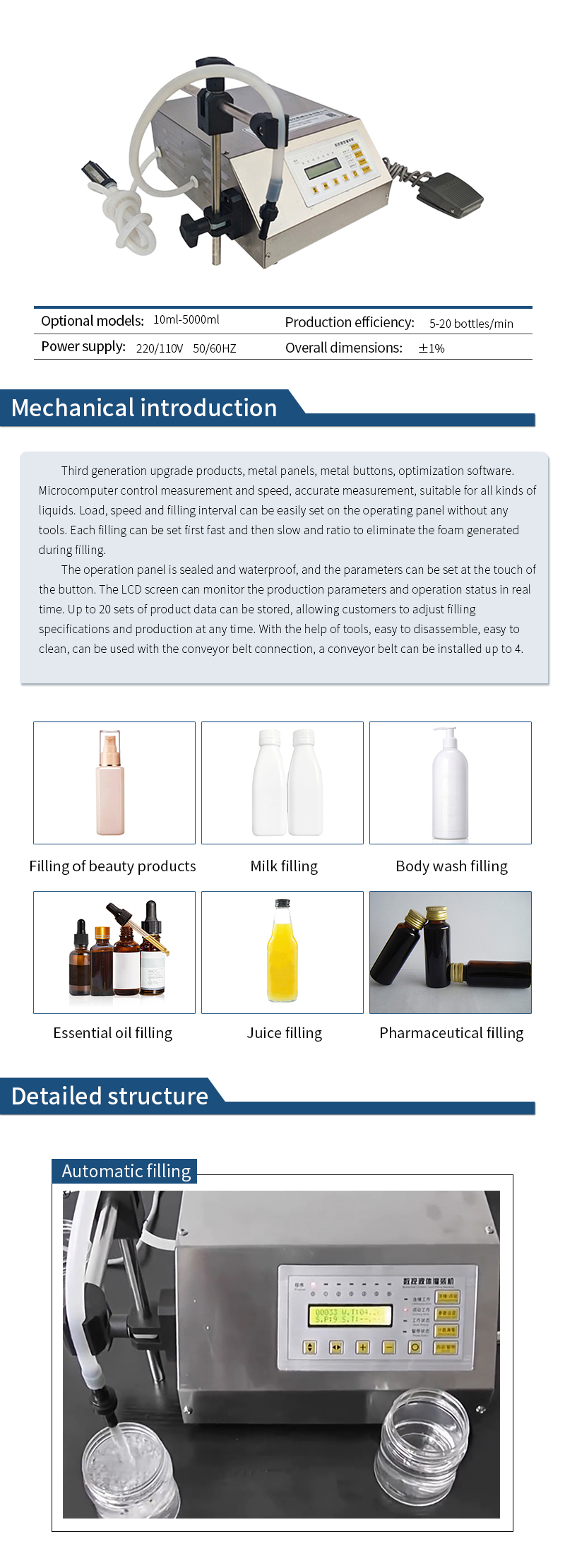 Liquid Filling Machine-Semi-automatic Liquid Filling Machine