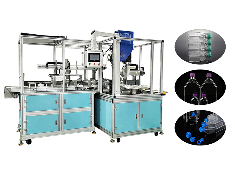 Equipos de automatización: Máquina automática de soldadura y detección de fugas para frascos de cultivo