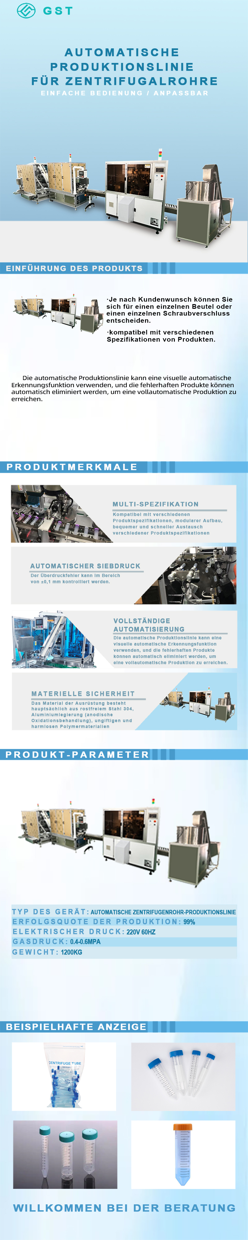 Automatische Produktionslinie – automatische Produktionslinie für Zentrifugenröhrchen