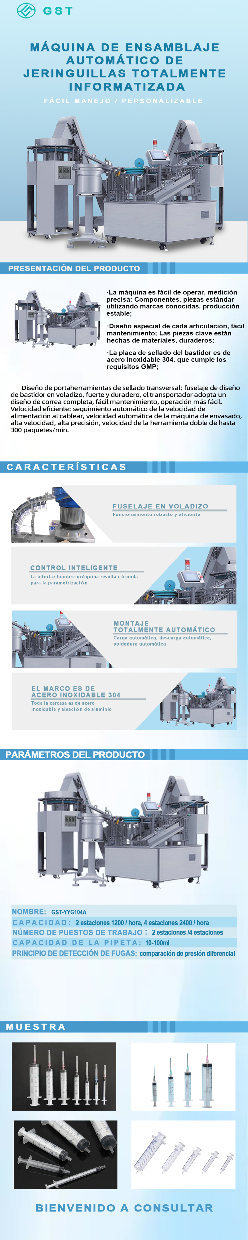 Máquina de ensamblaje automático - Máquina de ensamblaje automático de jeringas completamente computarizada Máquina de ensamblaje automático - Máquina de ensamblaje automático de jeringas completamente computarizada