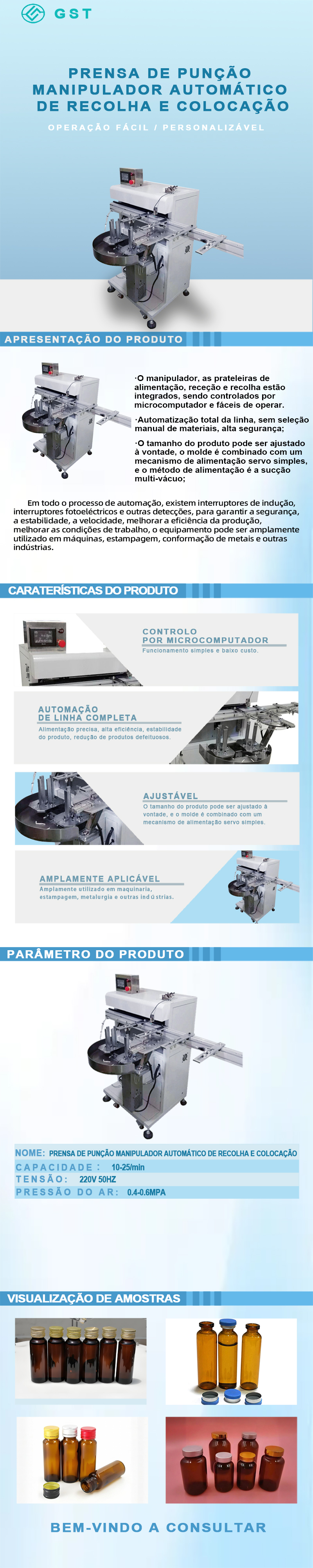 Equipamentos de Automação - Robots Automáticos Pick & Place para Puncionadoras