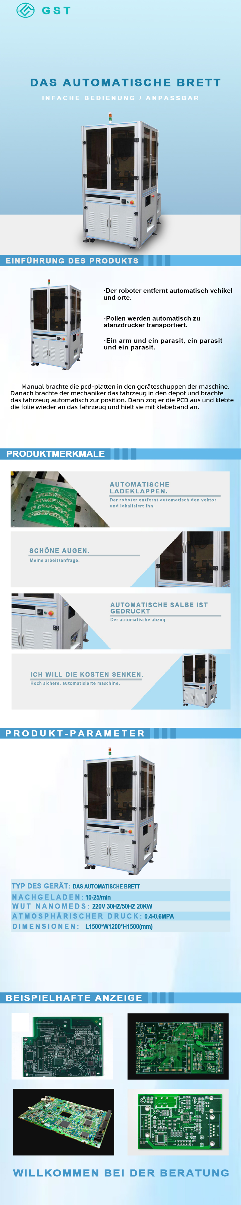 Automatische Leiterplattenbestückungsmaschine | SMT-Bestückungslinie für hochpräzise Leiterplatten, intelligente automatische Zuführung und Beladung