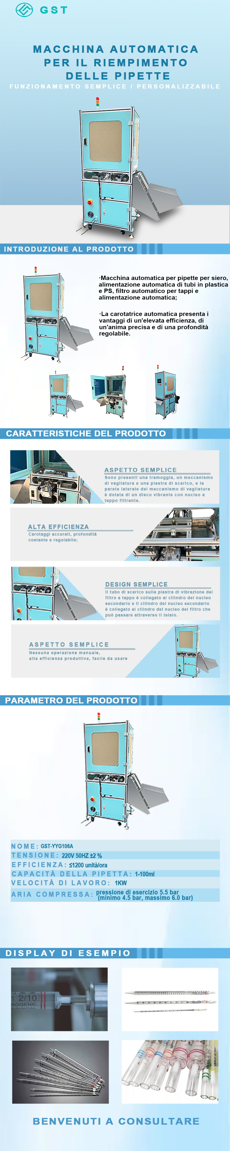 Macchina automatica per la tappatura delle pipette | Attrezzatura di produzione per la tappatura automatica intelligente delle pipette per materiali di consumo da laboratorio ad alta precisione