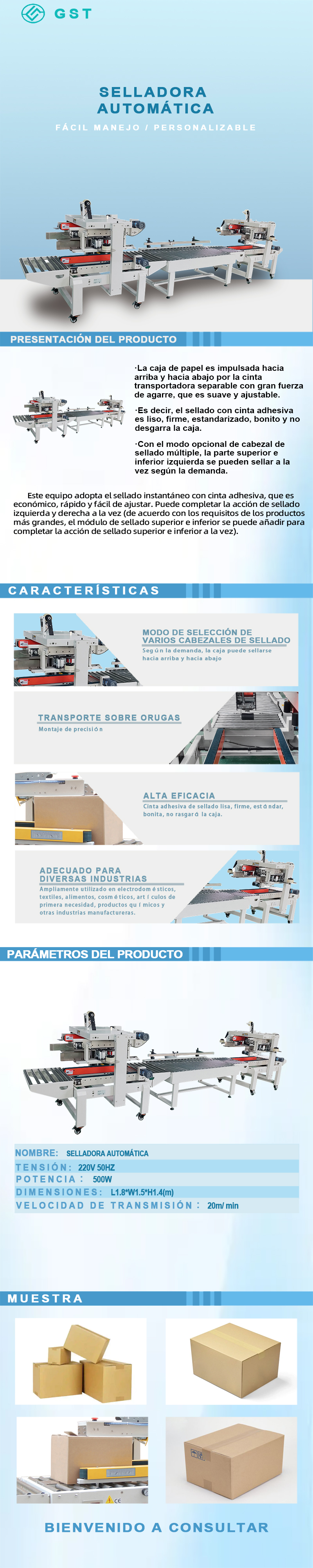 Máquina automática de sellado de cajas de cartón | Equipos inteligentes de sellado y embalaje de cajas de cartón | Equipos de producción totalmente automáticos de sellado superior e inferior de cajas Máquina automática de sellado de cajas de cartón | Equipos inteligentes de sellado y embalaje de cajas de cartón | Equipos de producción totalmente automáticos de sellado superior e inferior de cajas