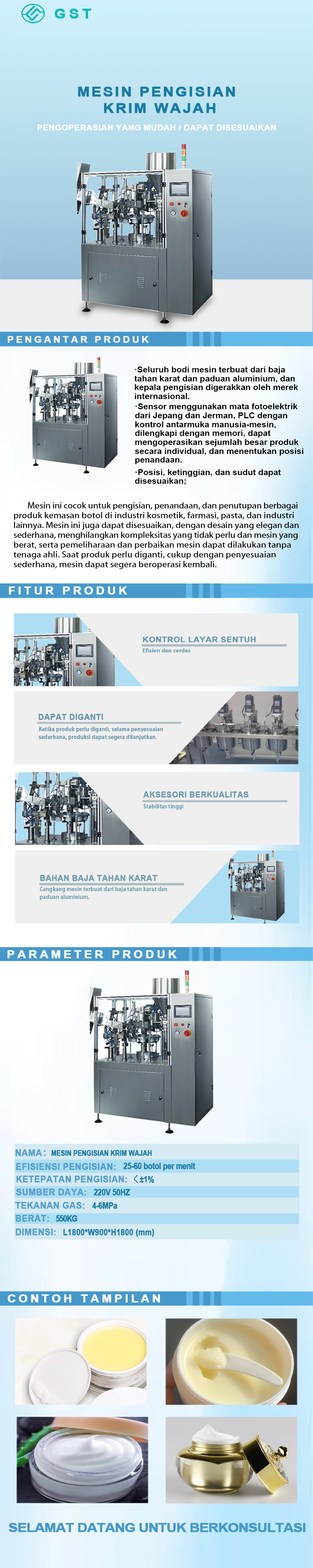 Mesin Pengisian Pasta Otomatis dengan Penimbangan | Peralatan Pengisian Kuantitatif Presisi Tinggi | Cocok untuk Lini Produksi Pengisian Krim dan Saus