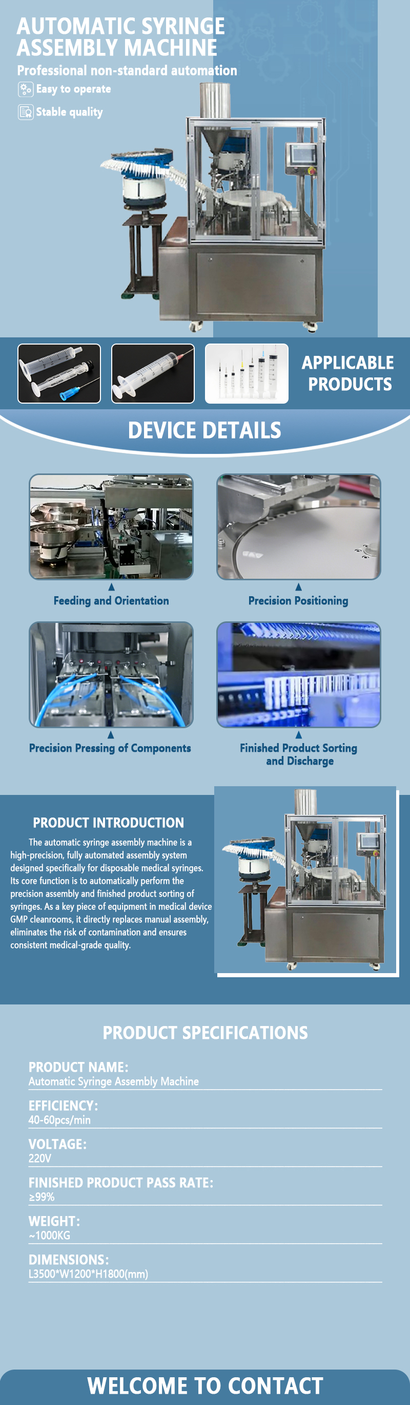 Automatic Syringe Assembly Machine | Fully Automatic Disposable Syringe Assembly Equipment | Customization Available