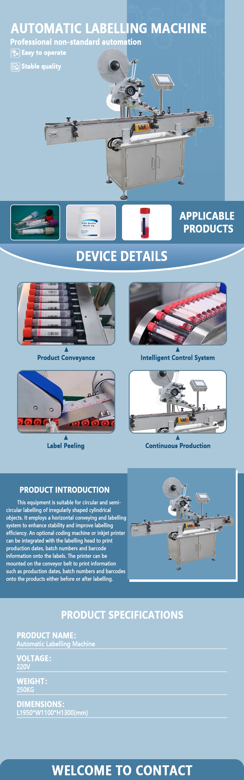 Automatic Labeling Machine | Fully Automatic Labeling Equipment | Labeling Machine for Round, Square, and Flat Bottles | Customization Available Automatic Labeling Machine | Fully Automatic Labeling Equipment | Labeling Machine for Round, Square, and Flat Bottles | Customization Available