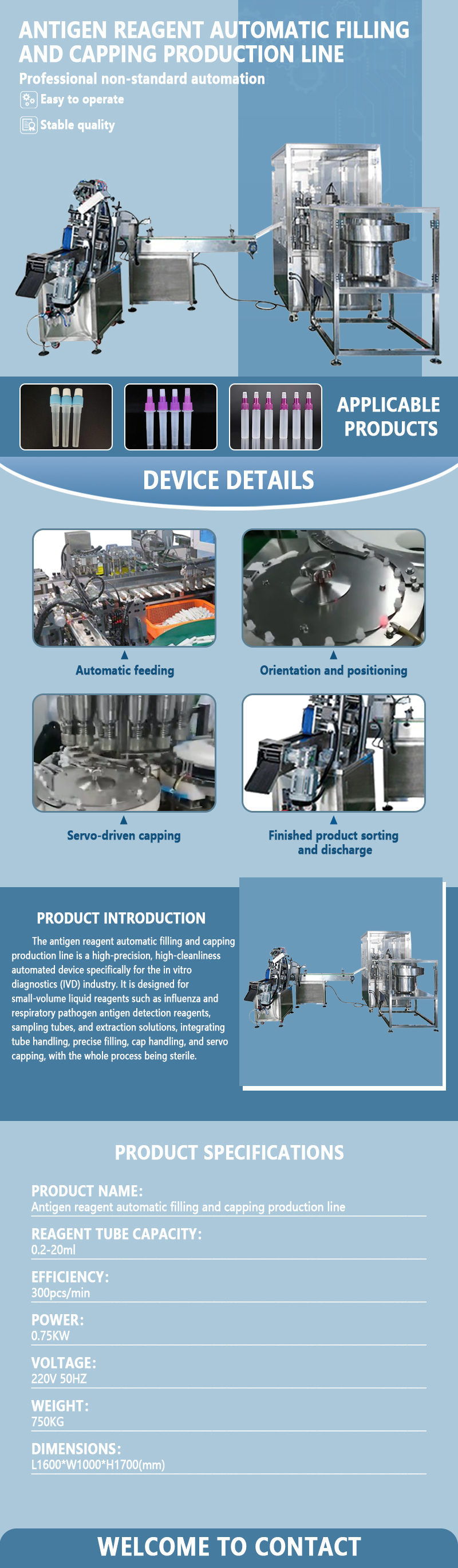 Automatic Filling and Capping Production Line for Antigen Reagents | Fully Automatic IVD Reagent Filling and Capping Equipment | Customization Available Automatic Filling and Capping Production Line for Antigen Reagents | Fully Automatic IVD Reagent Filling and Capping Equipment | Customization Available