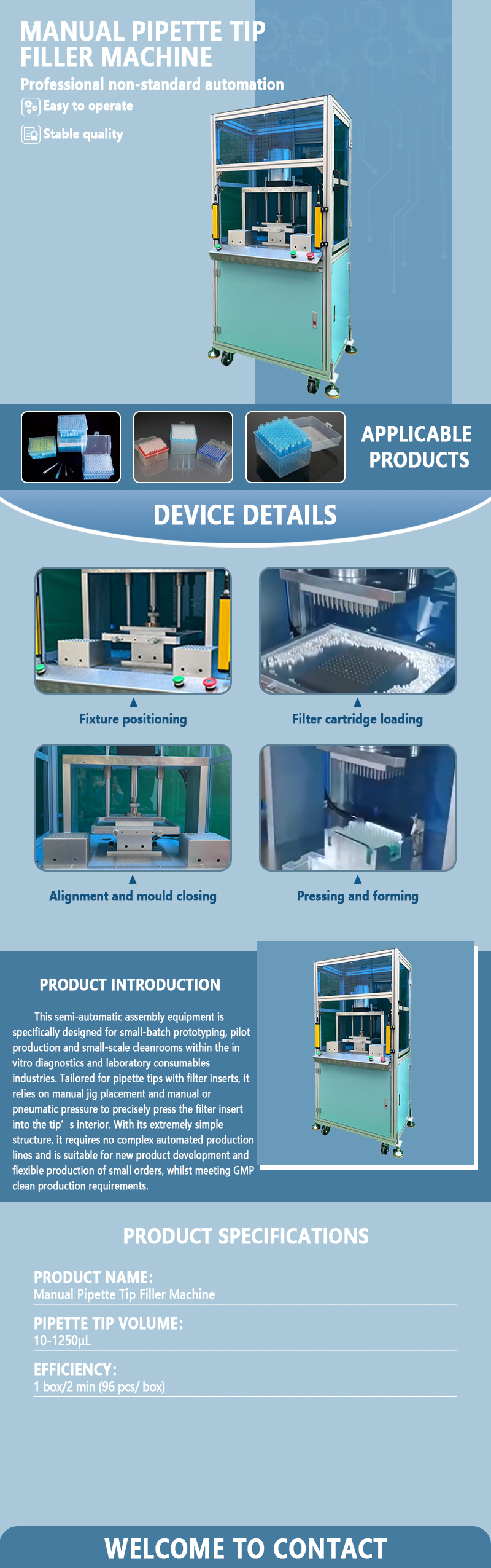 Semi-automatic Pipette Tip Filter Insertion and Boxing Machine | Pipette Tip Filter Insertion and Packaging Equipment | Supports Non-standard Customization