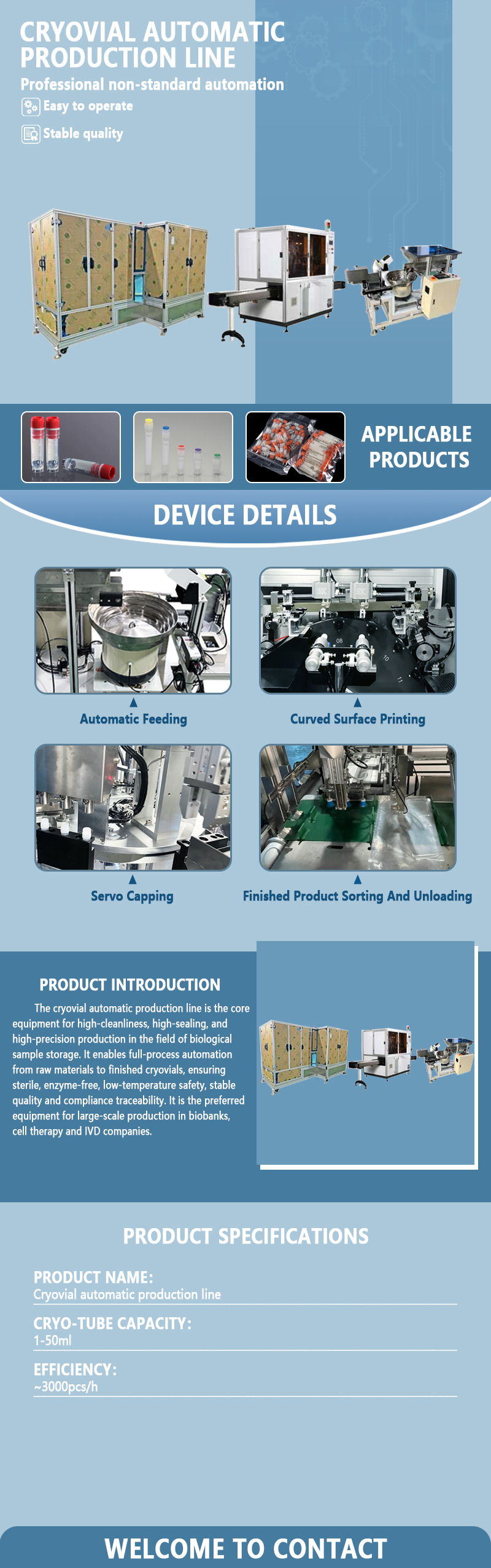 Freezing tube Automated Production Line | Fully Automated Freezing tube Assembly Line | Customization Available