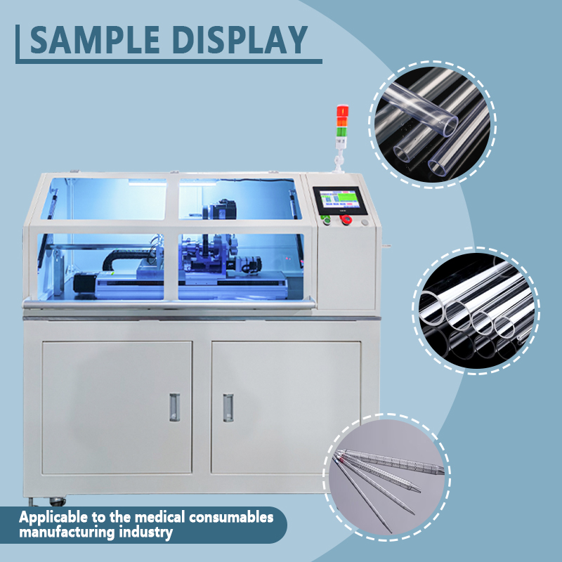 In-line Chip-free Automatic Circumferential Cutting Machine for Pipettes | Fully Automatic Chip-free Cutting Equipment for Pipettes | Supports Non-standard Customization