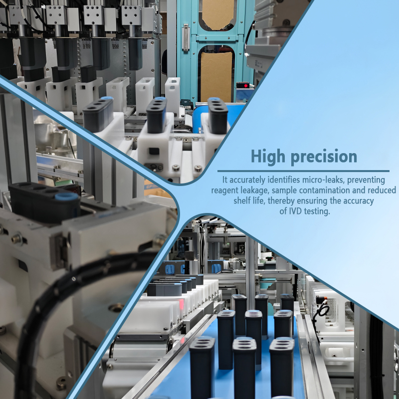 Automated Assembly and Leak Testing Machine for Reagent Kits | Fully Automated IVD Reagent Kit Assembly and Airtightness Testing Equipment | Customization Available