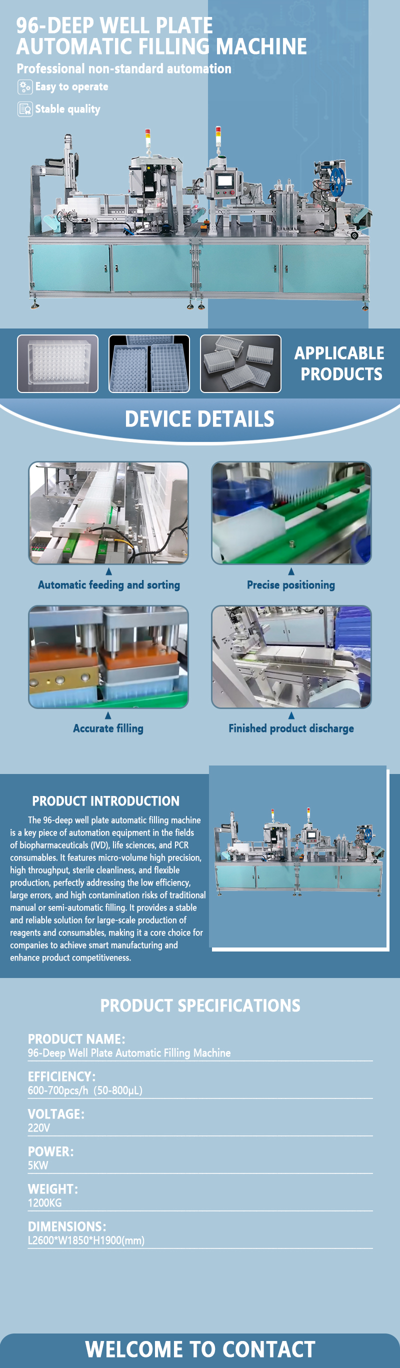 Automatic Filling and Sealing Machine for 96-Well Deep-Well Plates | Fully Automatic Volumetric Filling and Sealing Equipment for 96-Well Deep-Well Plates | Customization Available Automatic Filling and Sealing Machine for 96-Well Deep-Well Plates | Fully Automatic Volumetric Filling and Sealing Equipment for 96-Well Deep-Well Plates | Customization Available