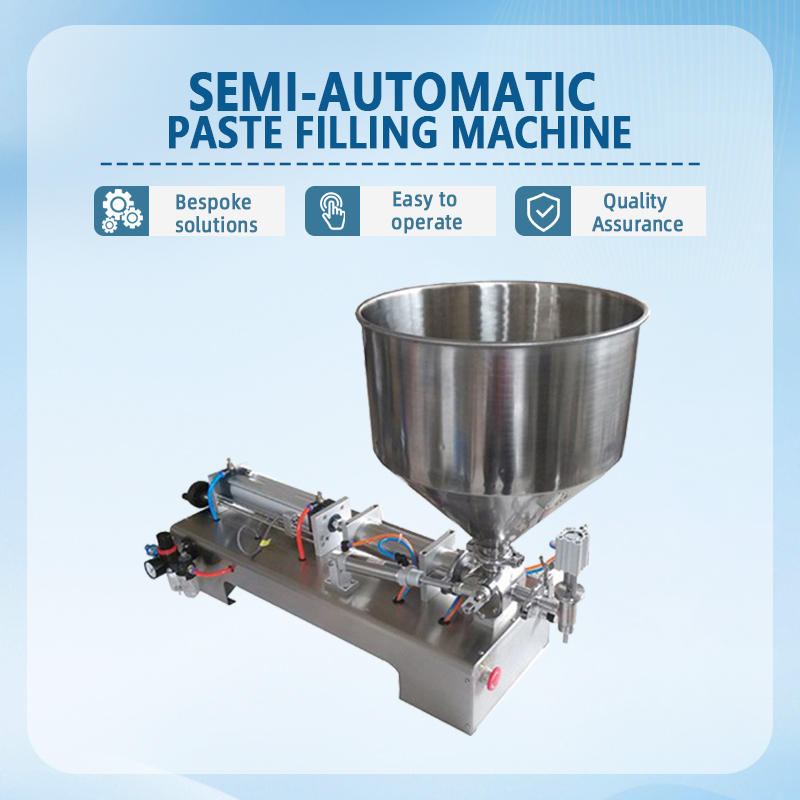Semi-automatic paste filling machine | High-precision quantitative filling equipment for creams and sauces | Supports non-standard customization