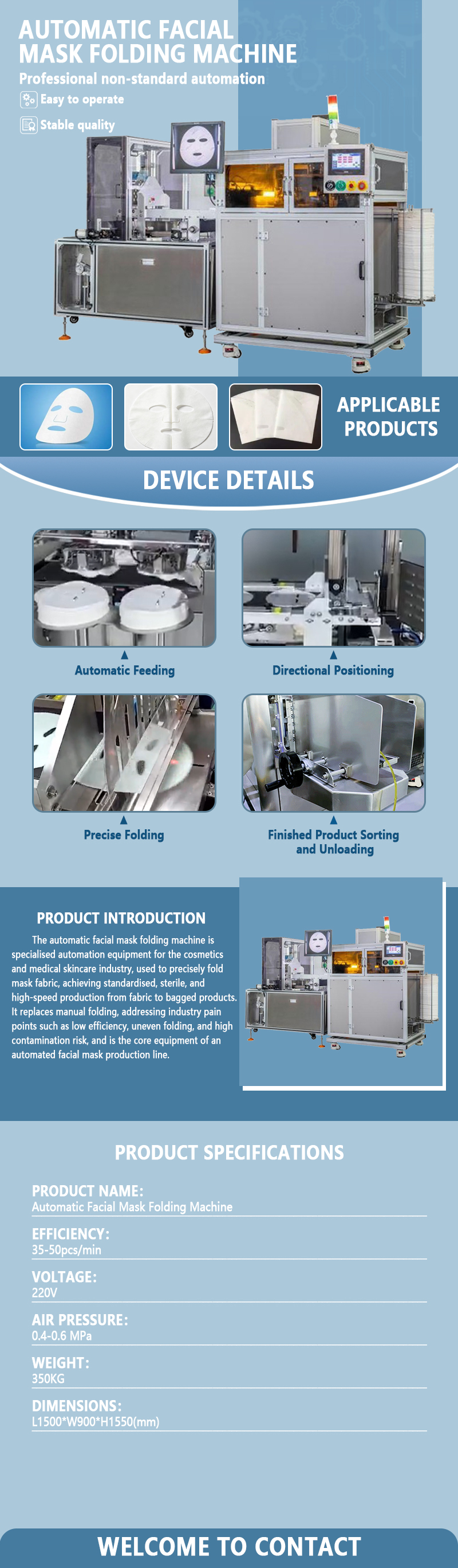 Automatic Facial Mask Folding Machine | Fully Automatic Facial Mask Folding and Forming Equipment | Supports Non-Standard Customization