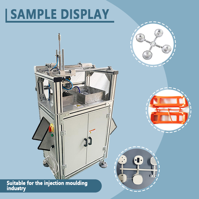 Automatic Sprue/Gate Cutting Machine for Injection Molded Parts | Fully Automatic Plastic Part Gate Cutting and Trimming Equipment | Customization Available