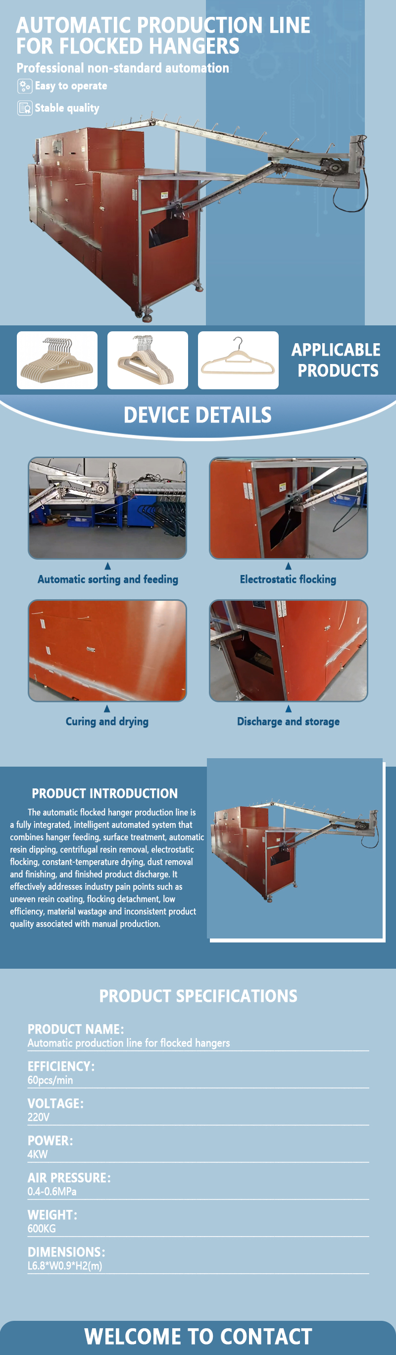 Automatic Hanger Flocking Production Line | Fully Automated Hanger Adhesive Spraying, Flocking, and Drying Equipment | Customization Available Automatic Hanger Flocking Production Line | Fully Automated Hanger Adhesive Spraying, Flocking, and Drying Equipment | Customization Available