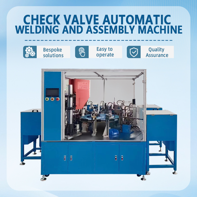 Automatic Ultrasonic Welding and Assembly Machine for One-Way Valves | Fully Automatic One-Way Valve Feeding, Assembly, and Ultrasonic Welding Equipment | Custo