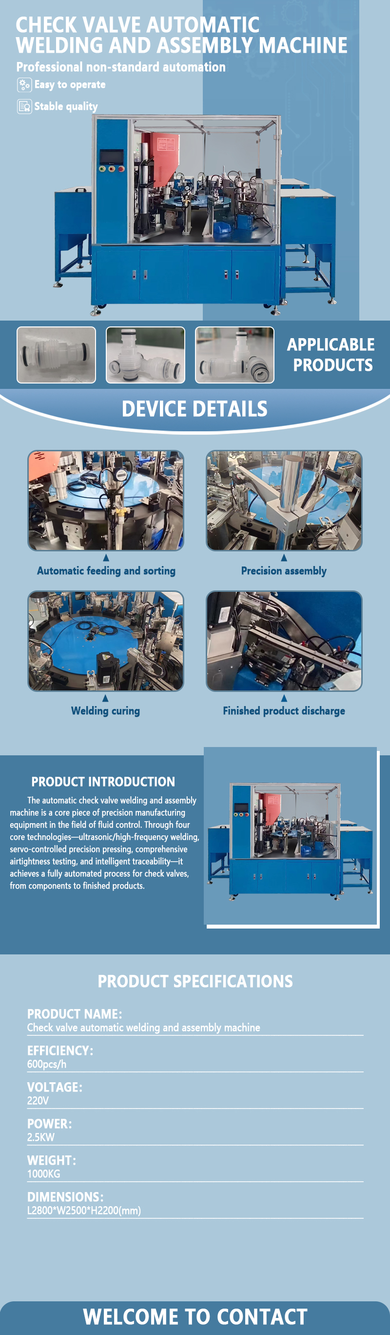Automatic Ultrasonic Welding and Assembly Machine for One-Way Valves | Fully Automatic One-Way Valve Feeding, Assembly, and Ultrasonic Welding Equipment | Customization Available Automatic Ultrasonic Welding and Assembly Machine for One-Way Valves | Fully Automatic One-Way Valve Feeding, Assembly, and Ultrasonic Welding Equipment | Customization Available