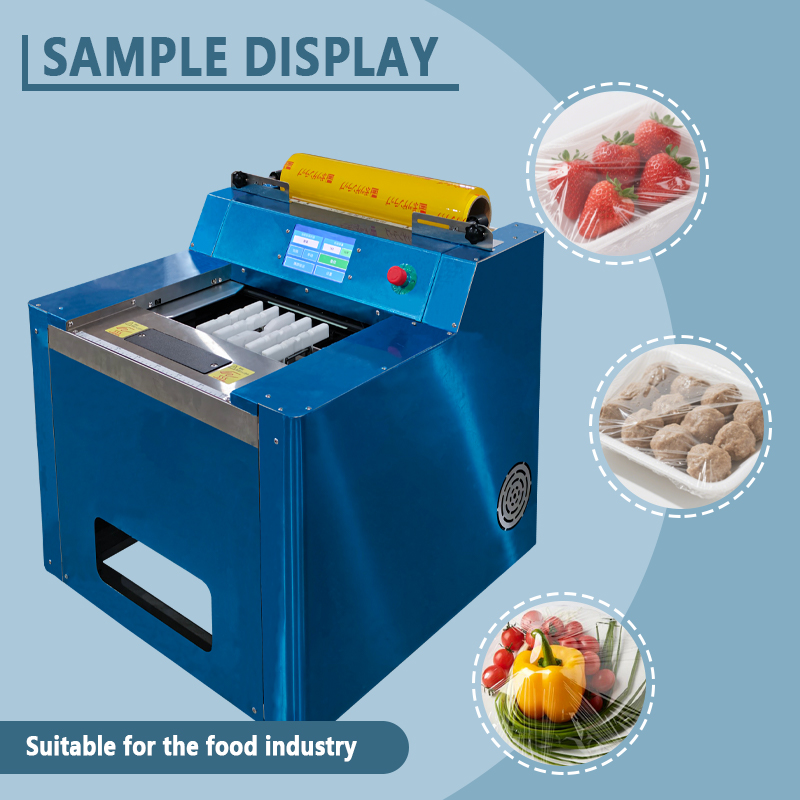 Cling Film Wrapping Machine | Automatic Tray Wrapper for Fresh Produce (Vegetables & Fruit) | Supermarket Food Packaging Equipment | Customization Available