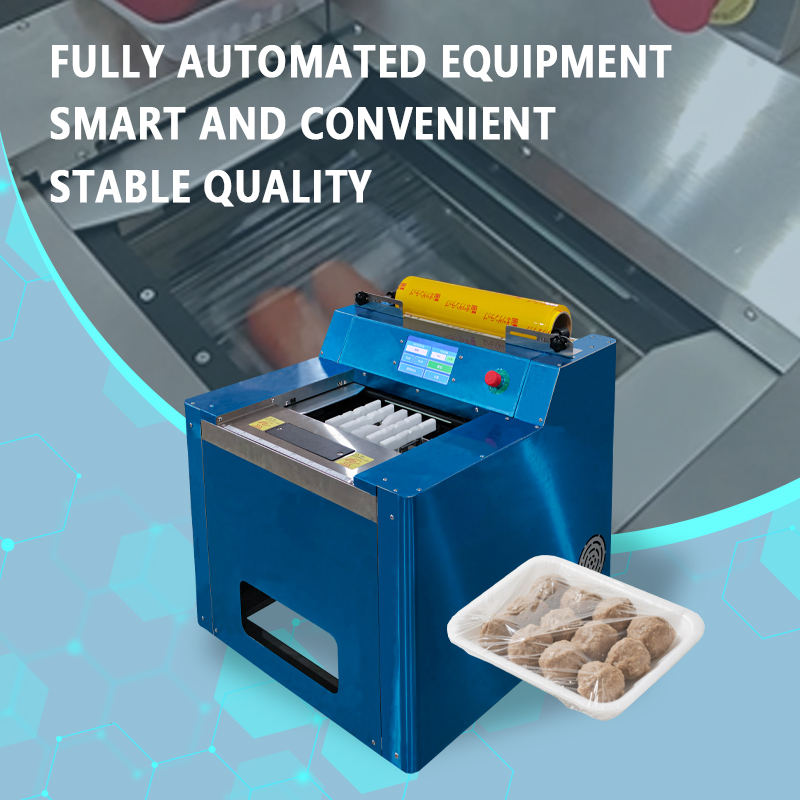 Cling Film Wrapping Machine | Automatic Tray Wrapper for Fresh Produce (Vegetables & Fruit) | Supermarket Food Packaging Equipment | Customization Available