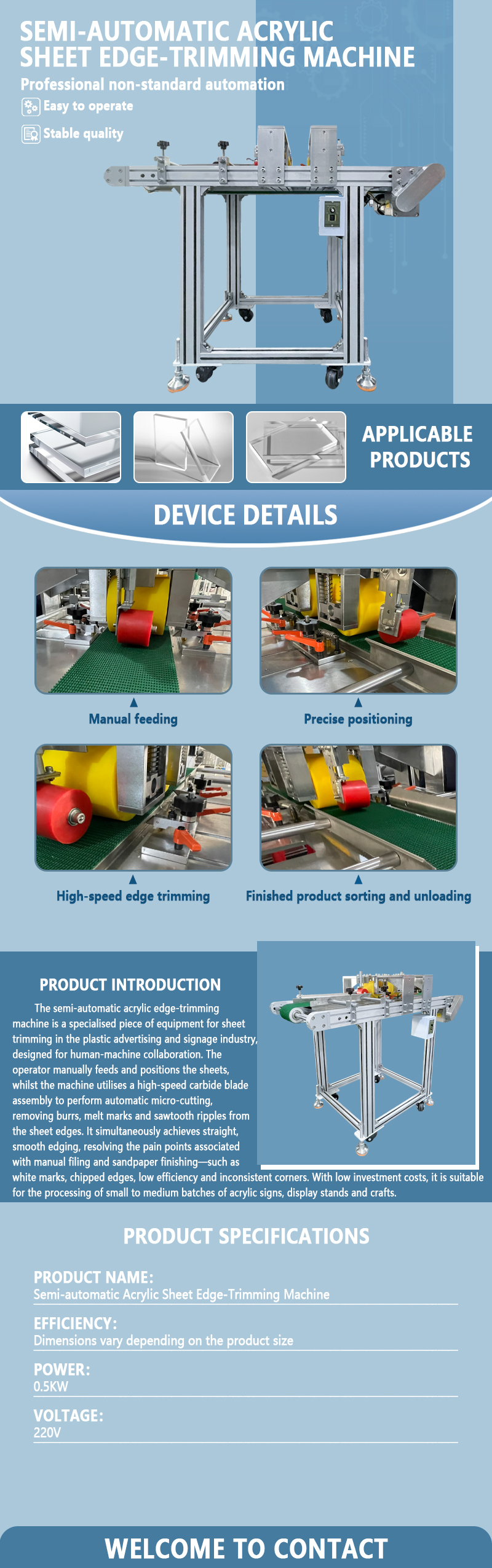 Semi-automatic Acrylic Sheet Edge Scraper | Automatic PMMA Plastic Sheet Edge Scraping and Trimming Equipment | Customization Available
